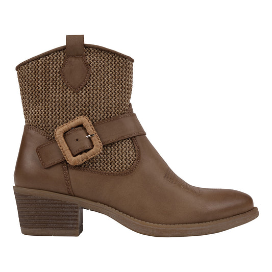 Taupe pointed toe Western booties, photo 2 of 5