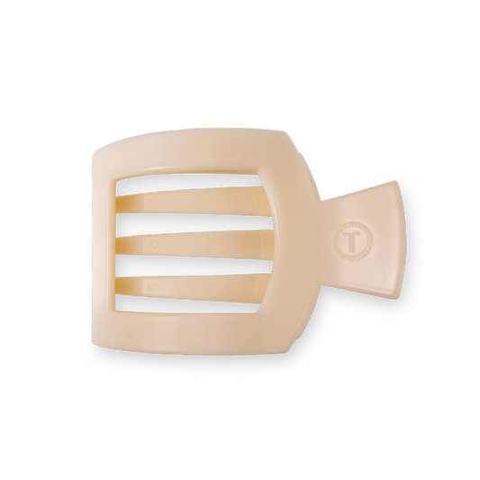 Medium beige flat square hair clip, photo 2 of 6