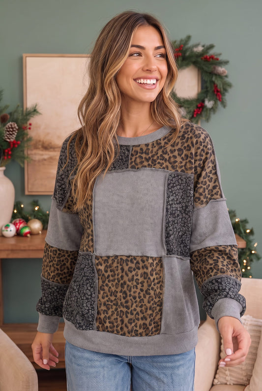 Wild at Heart Patchwork Pullover