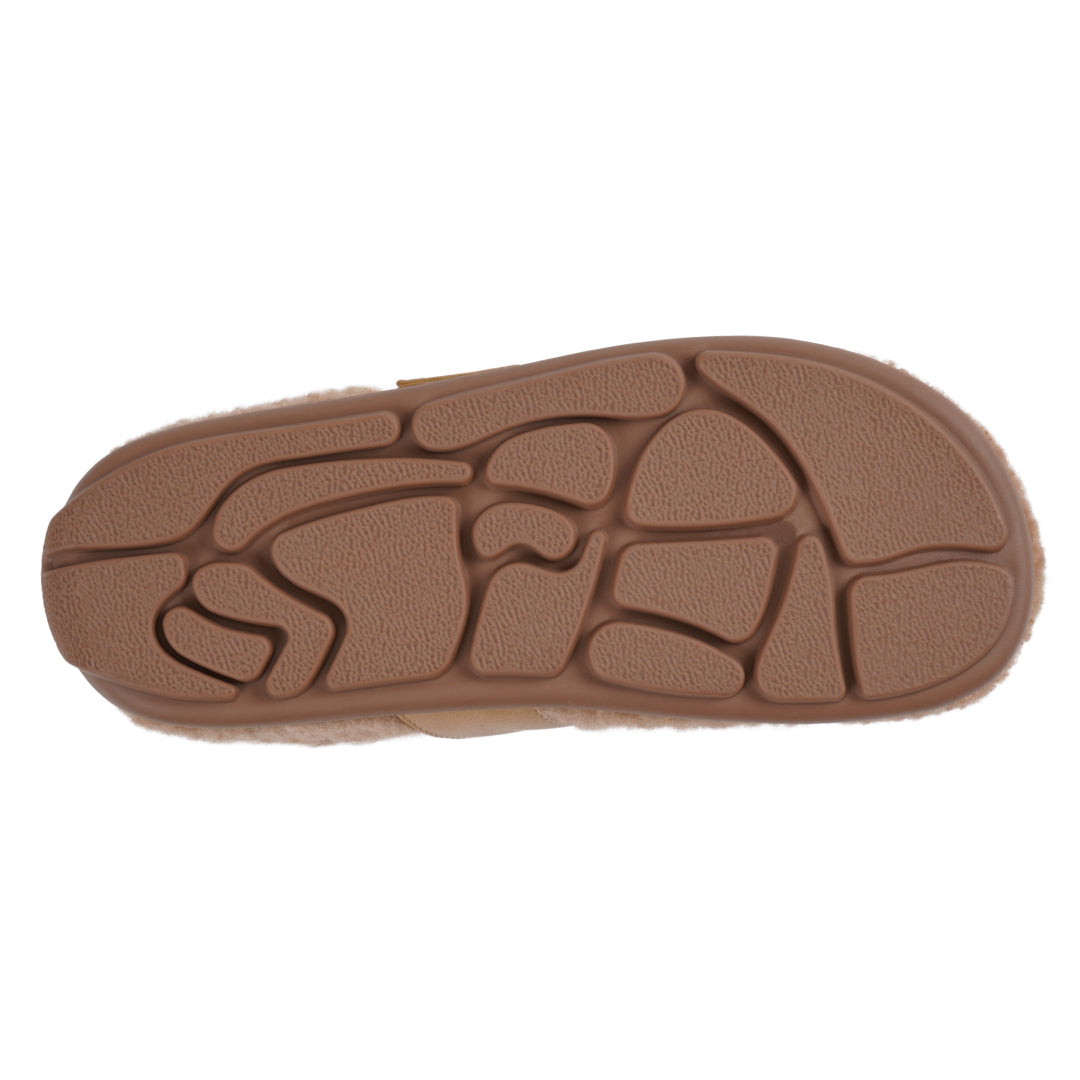 Tan plush mule slipper with buckle, photo 5 of 5
