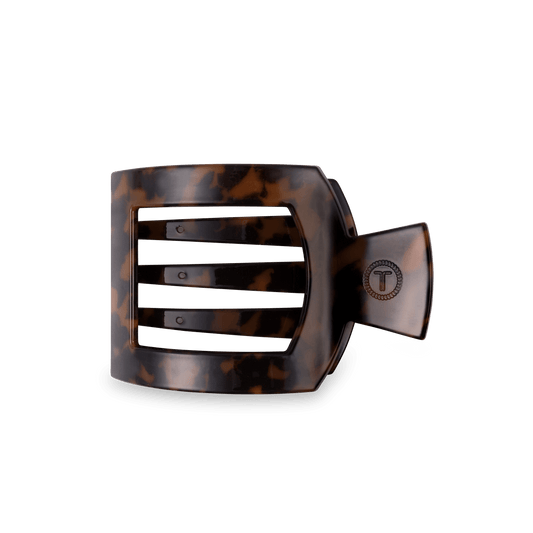 Medium tortoise flat square hair clip, photo 2 of 5