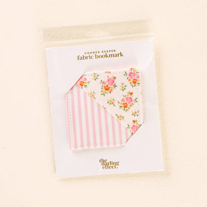 Cream fabric corner bookmark, photo 1 of 2