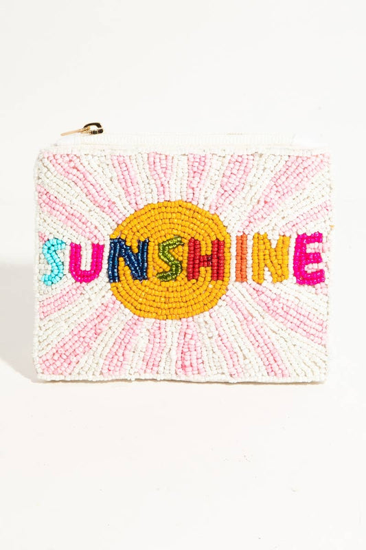 Beaded coin purse with sunshine design, photo 1 of 5