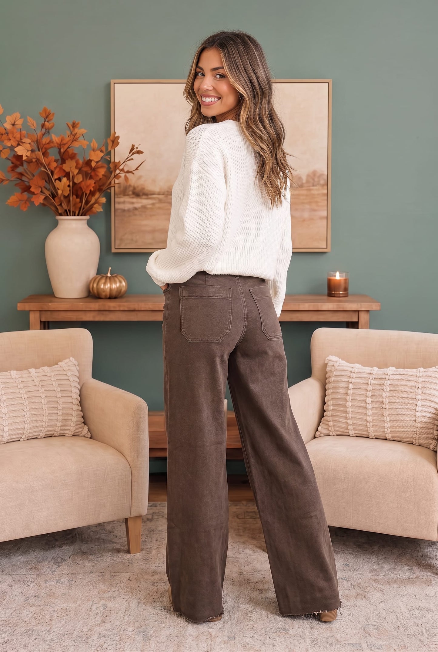 Washed Brown Jeans That Mean Business