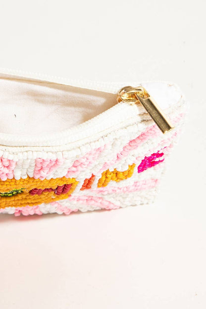 Beaded coin purse with sunshine design, photo 2 of 5