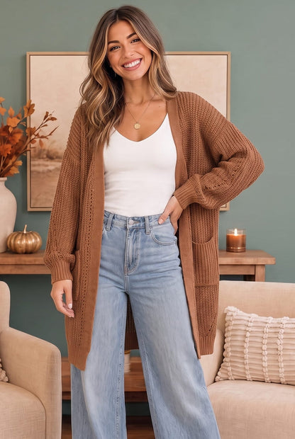 Hot Cocoa Pocketed Cardigan