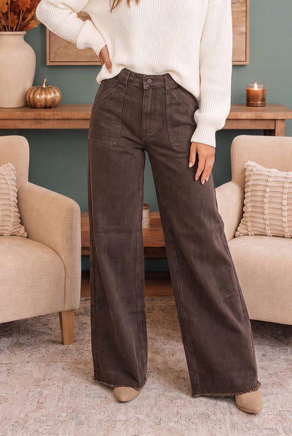 Washed Brown Jeans That Mean Business