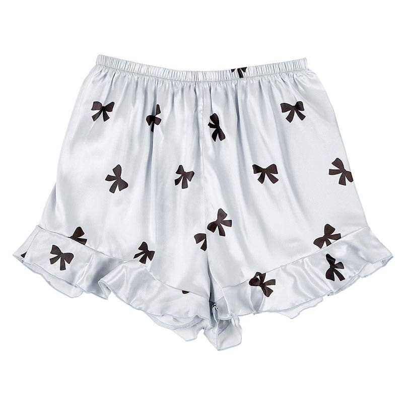 Satin cami and ruffled shorts pajama set, photo 3 of 5