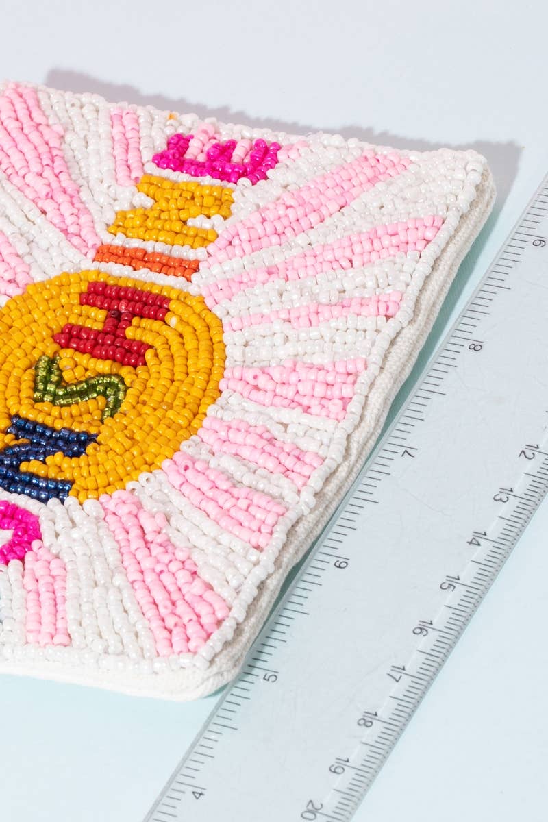 Beaded coin purse with sunshine design, photo 5 of 5