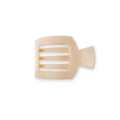 Small beige flat square hair clip, photo 1 of 4