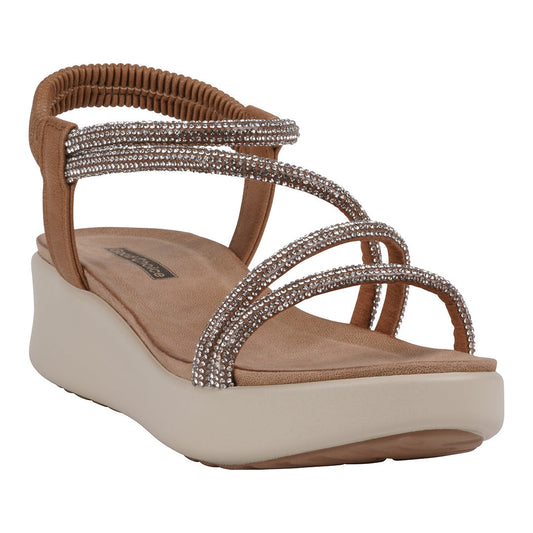 Gold embellished wedge sandals, photo 1 of 5