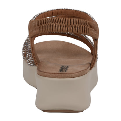 Gold embellished wedge sandals, photo 4 of 5
