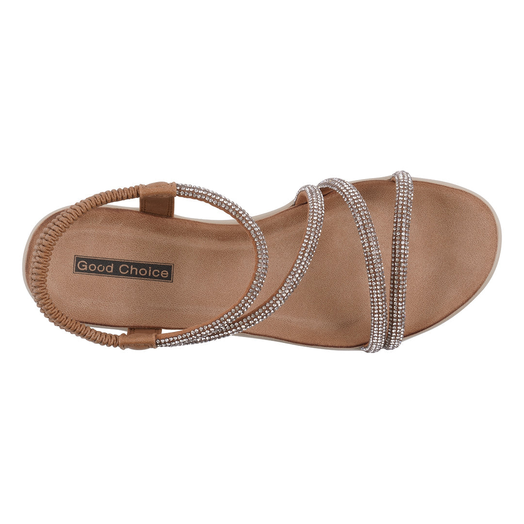 Gold embellished wedge sandals, photo 3 of 5