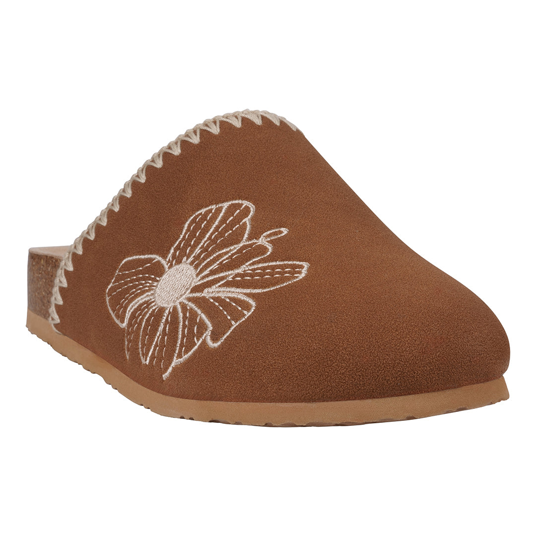 Cognac slide footbed clogs, photo 1 of 5