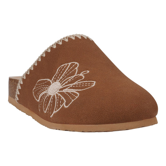 Cognac slide footbed clogs, photo 1 of 5