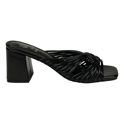 Black strappy heeled sandals, photo 4 of 5