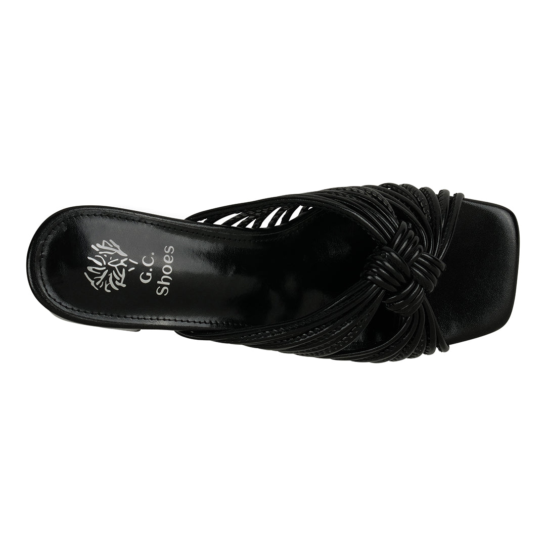Black strappy heeled sandals, photo 5 of 5