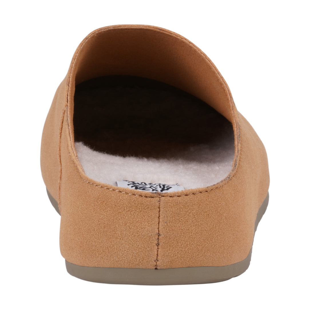 Tan fleece lined mule slipper, photo 4 of 5