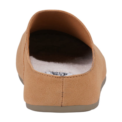 Tan fleece lined mule slipper, photo 4 of 5
