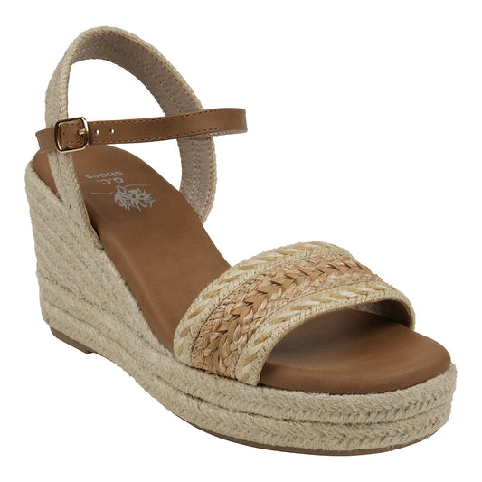 Natural slingback espadrille wedge sandals, photo 1 of 5