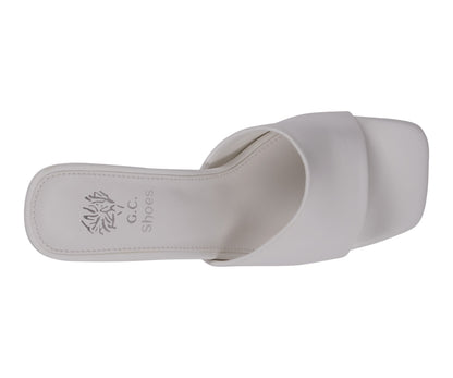 White square toe heeled sandals, photo 2 of 8
