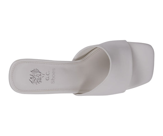 White square toe heeled sandals, photo 2 of 8