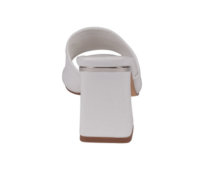 White square toe heeled sandals, photo 7 of 8