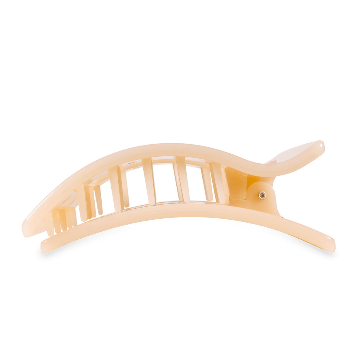 Large beige flat rectangle hair clip, photo 4 of 5