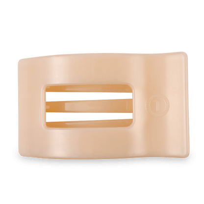 Large beige flat rectangle hair clip, photo 1 of 5