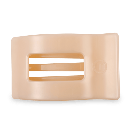 Large beige flat rectangle hair clip, photo 1 of 5