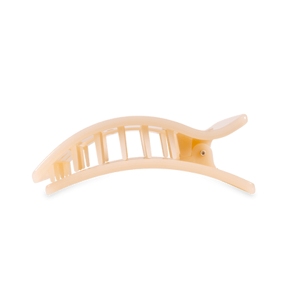Medium beige flat rectangle hair clip, photo 4 of 5