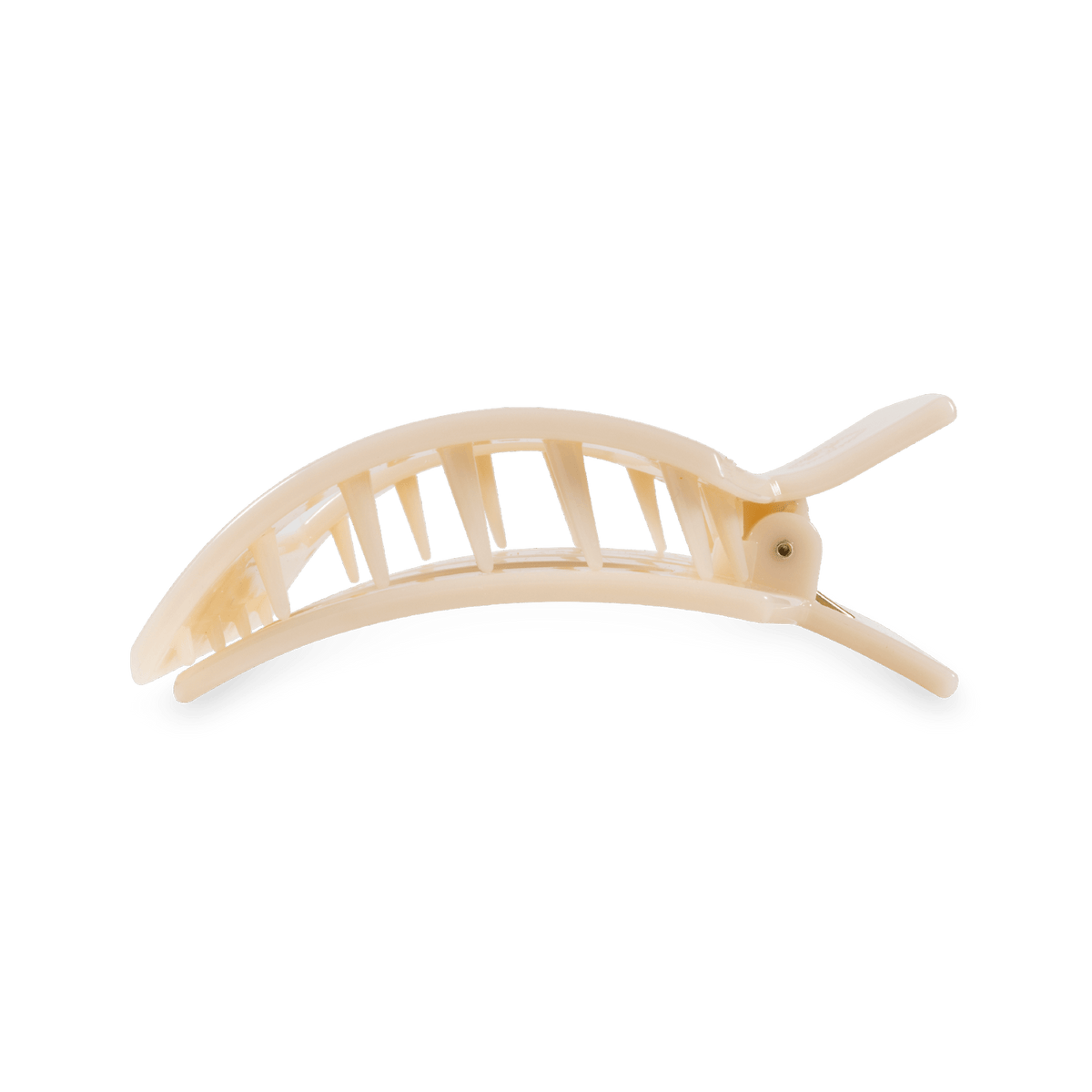 Medium beige flat square hair clip, photo 4 of 6