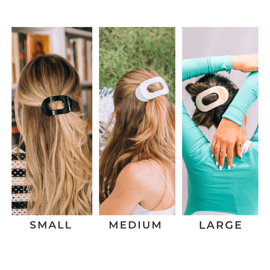 Large white flat round hair clip, photo 5 of 5
