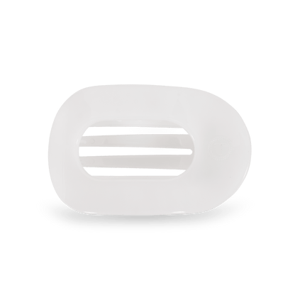 Medium white flat round hair clip, photo 2 of 5