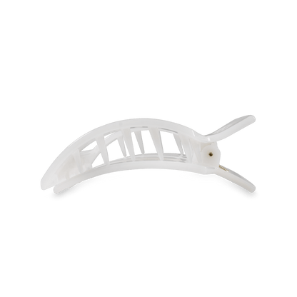 Small white flat square hair clip, photo 4 of 6