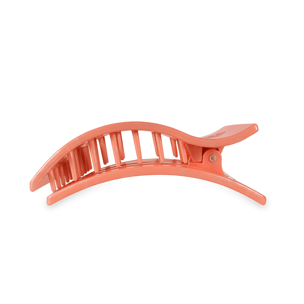 Large orange flat rectangle hair clip, photo 4 of 5