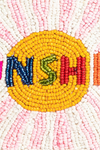 Beaded coin purse with sunshine design, photo 4 of 5