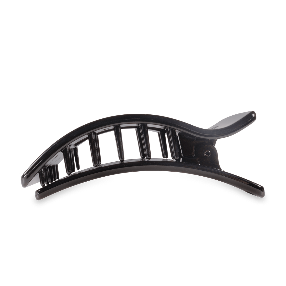 Large black flat rectangle hair clip, photo 4 of 5