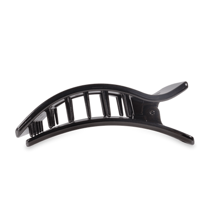 Large black flat rectangle hair clip, photo 4 of 5