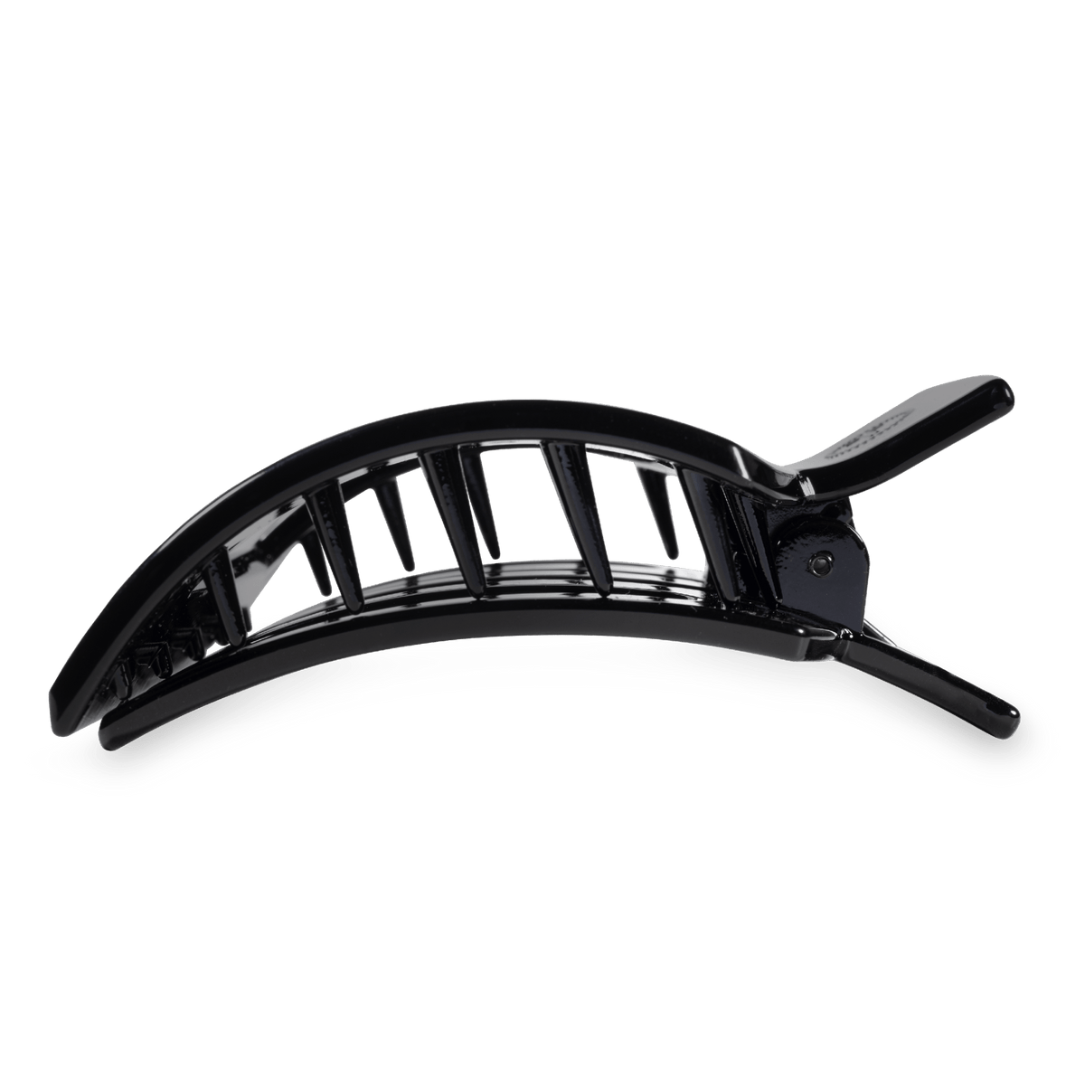 Large black flat square hair clip, photo 4 of 6