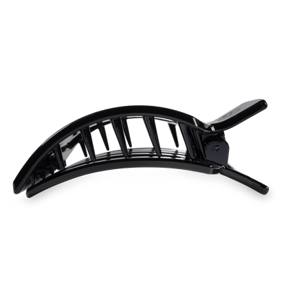 Large black flat square hair clip, photo 4 of 6