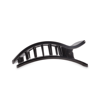 Medium black flat rectangle hair clip, photo 4 of 5