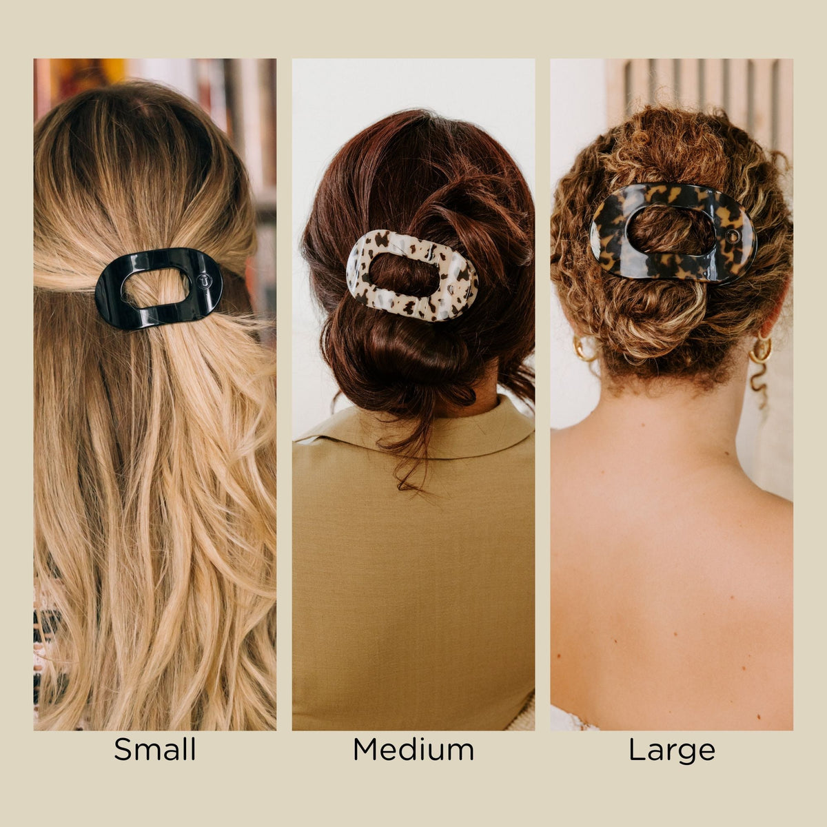 Small white flat round hair clip, photo 5 of 5