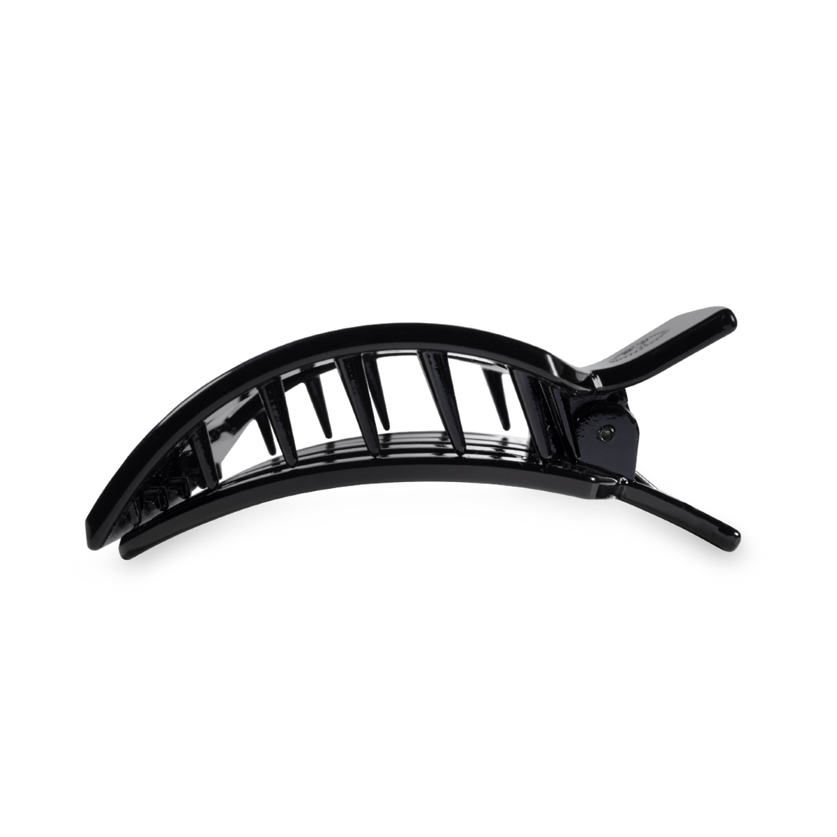 Medium black flat square hair clip, photo 4 of 6