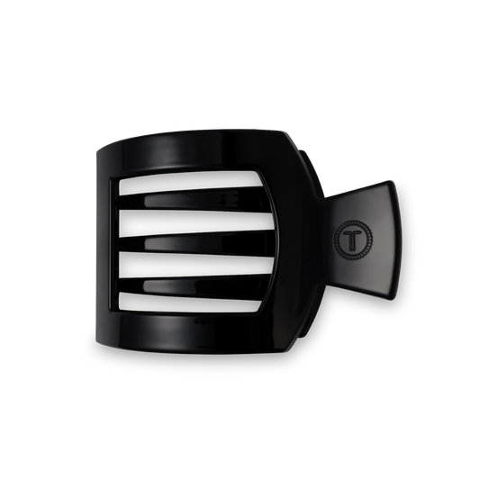 Medium black flat square hair clip, photo 2 of 6