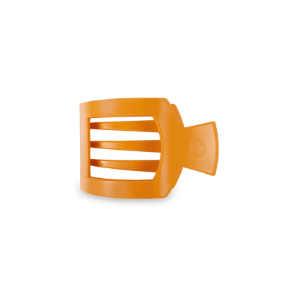 Small orange flat square hair clip, photo 2 of 4