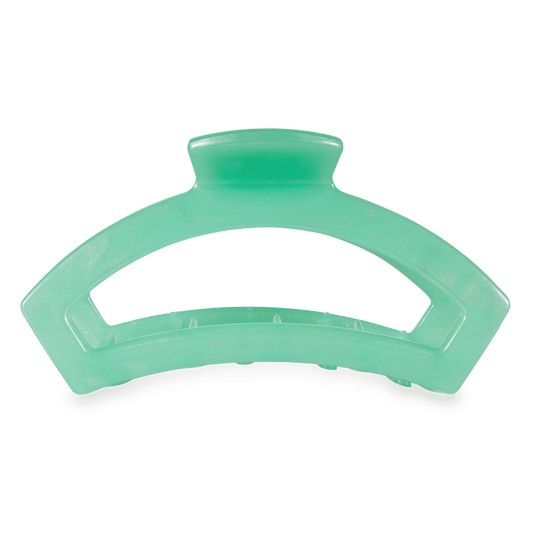 Large open claw hair clip in green, photo 2 of 4