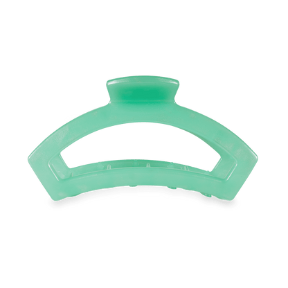 Medium open claw hair clip in green, photo 2 of 4