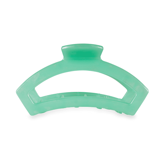 Medium open claw hair clip in green, photo 2 of 4