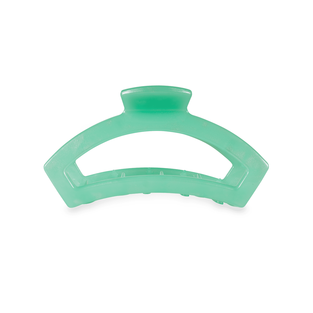 Small open claw hair clip in green, photo 2 of 4